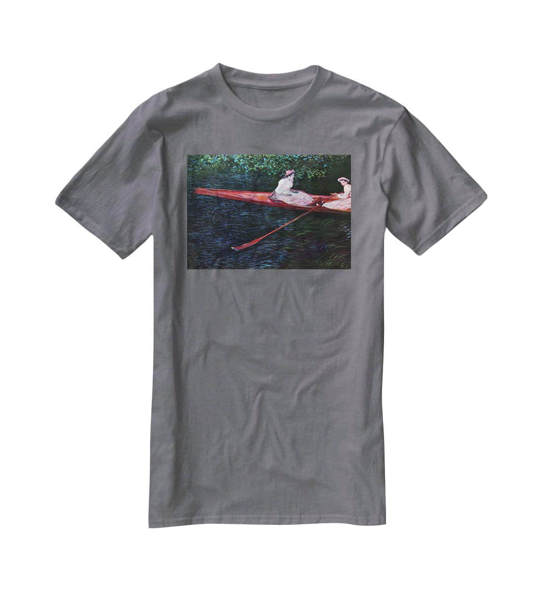 River Epte by Monet T-Shirt - Canvas Art Rocks - 3