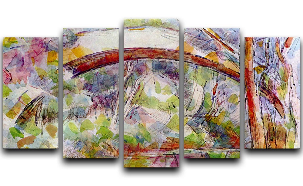 River at the Bridge of Three Sources by Cezanne 5 Split Panel Canvas - Canvas Art Rocks - 1