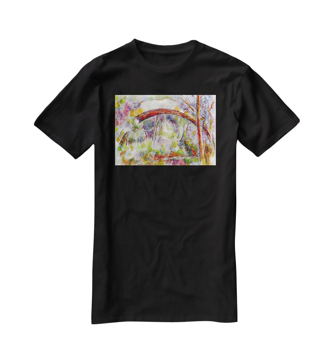 River at the Bridge of Three Sources by Cezanne T-Shirt - Canvas Art Rocks - 1
