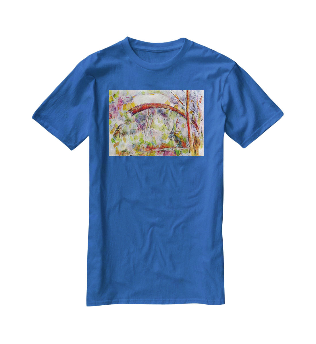 River at the Bridge of Three Sources by Cezanne T-Shirt - Canvas Art Rocks - 2