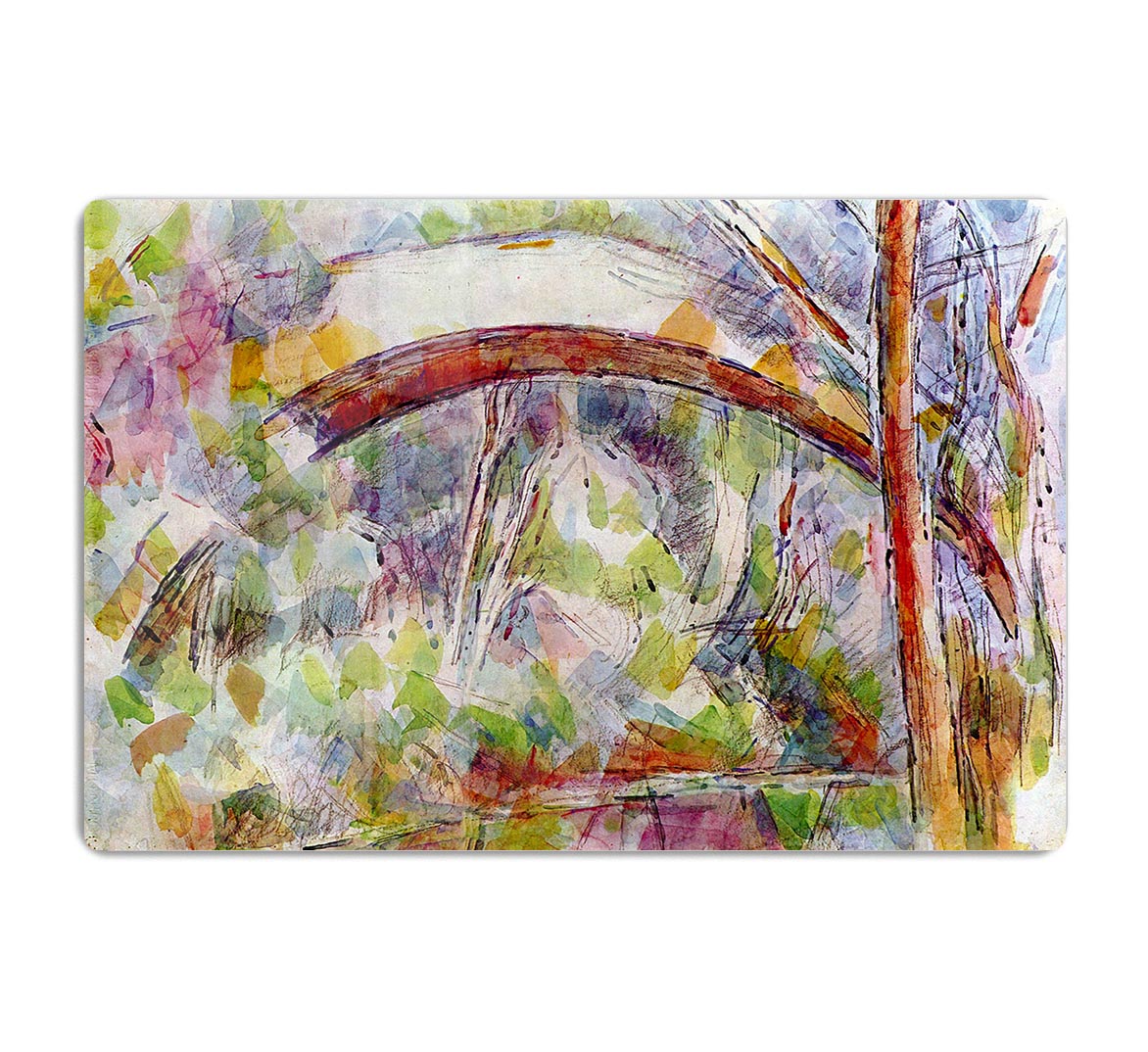 River at the Bridge of Three Sources by Cezanne Acrylic Block - Canvas Art Rocks - 1