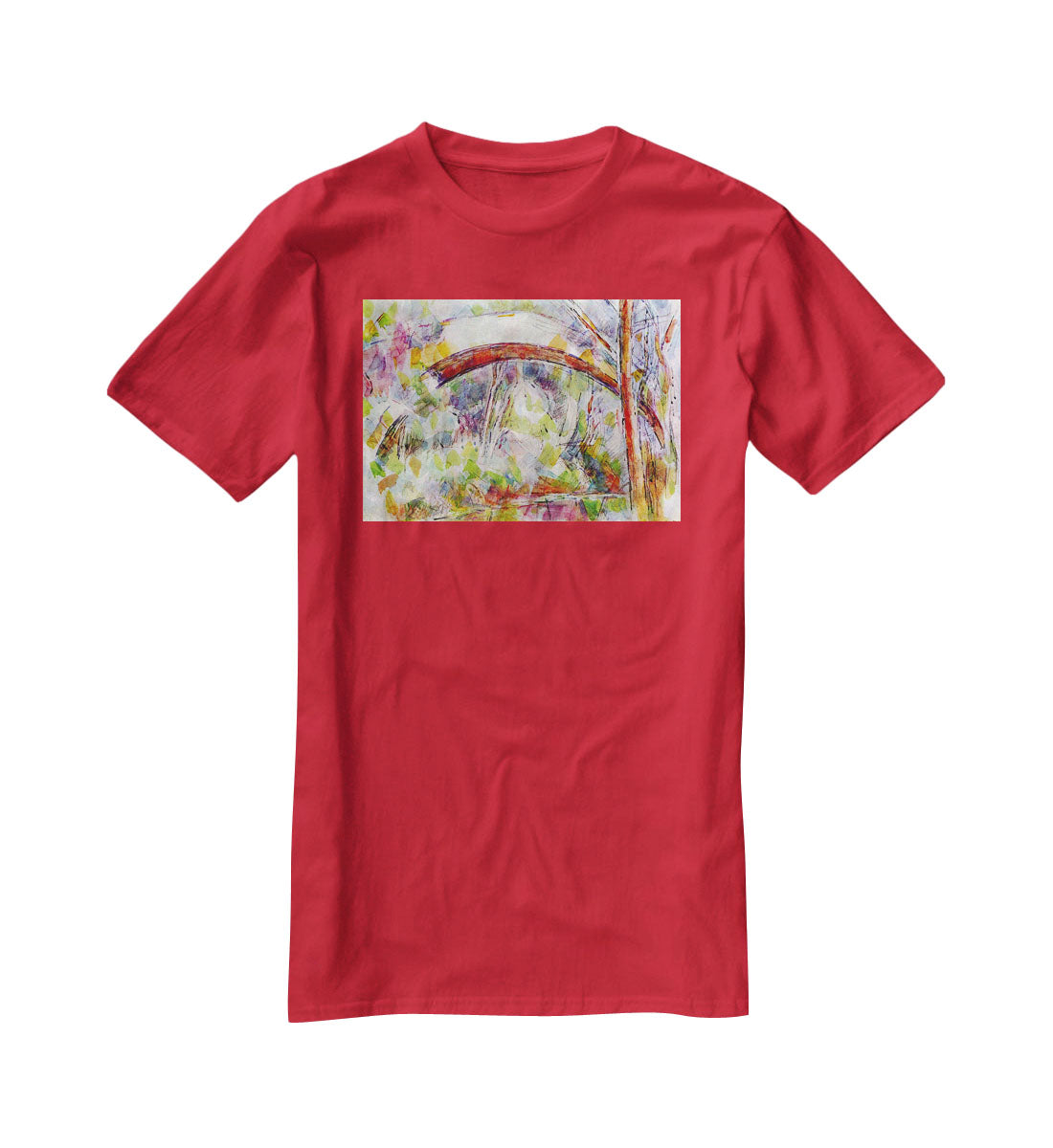 River at the Bridge of Three Sources by Cezanne T-Shirt - Canvas Art Rocks - 4