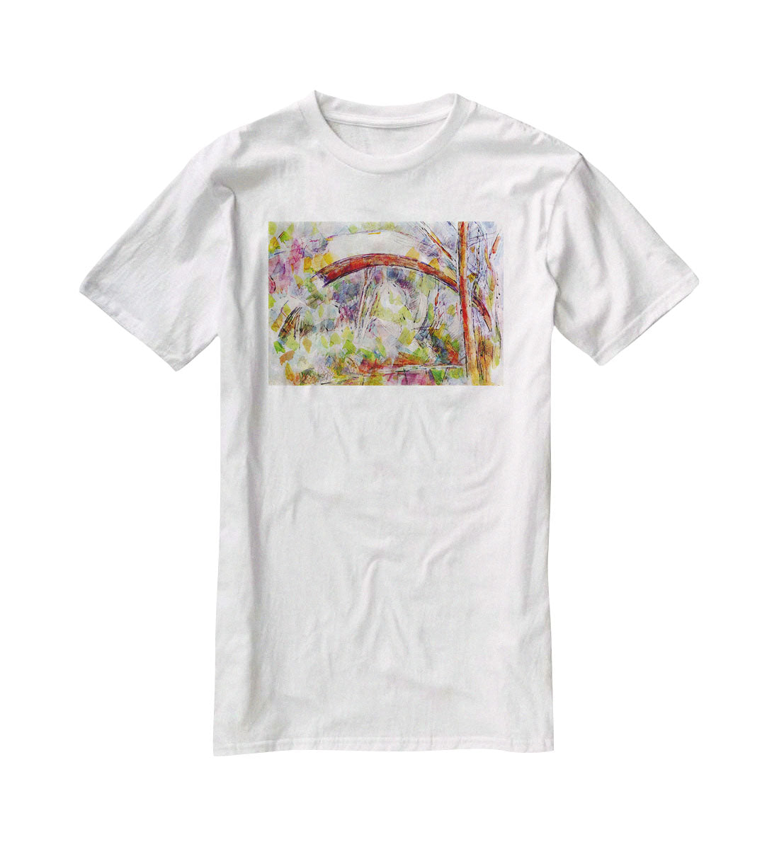 River at the Bridge of Three Sources by Cezanne T-Shirt - Canvas Art Rocks - 5