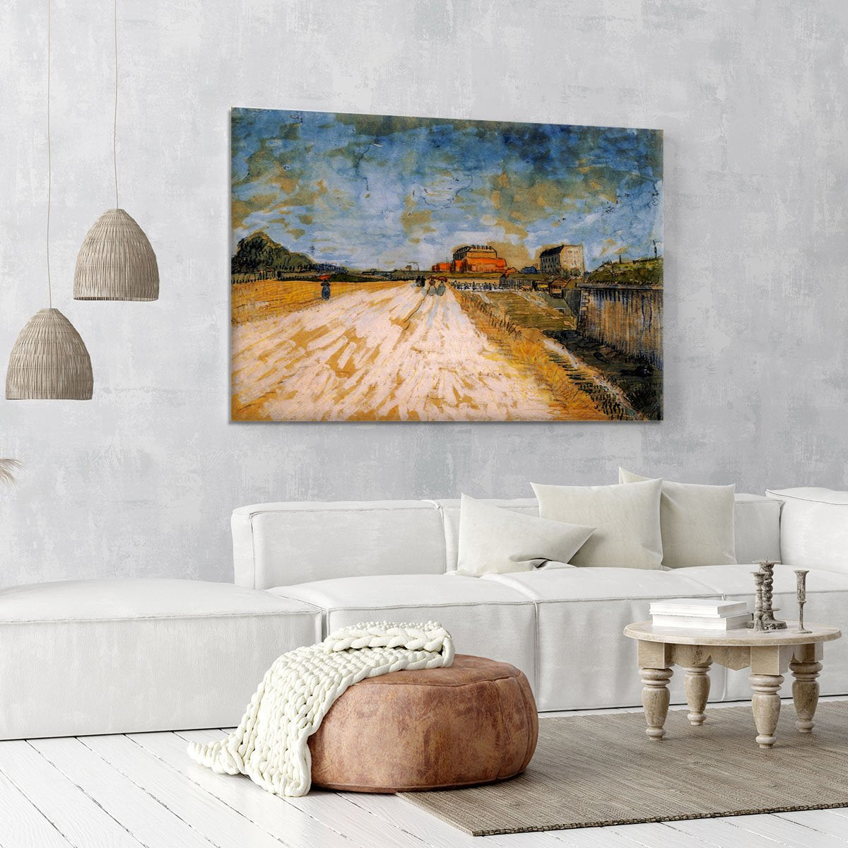Road Running Beside the Paris Ramparts by Van Gogh Canvas Print or Poster