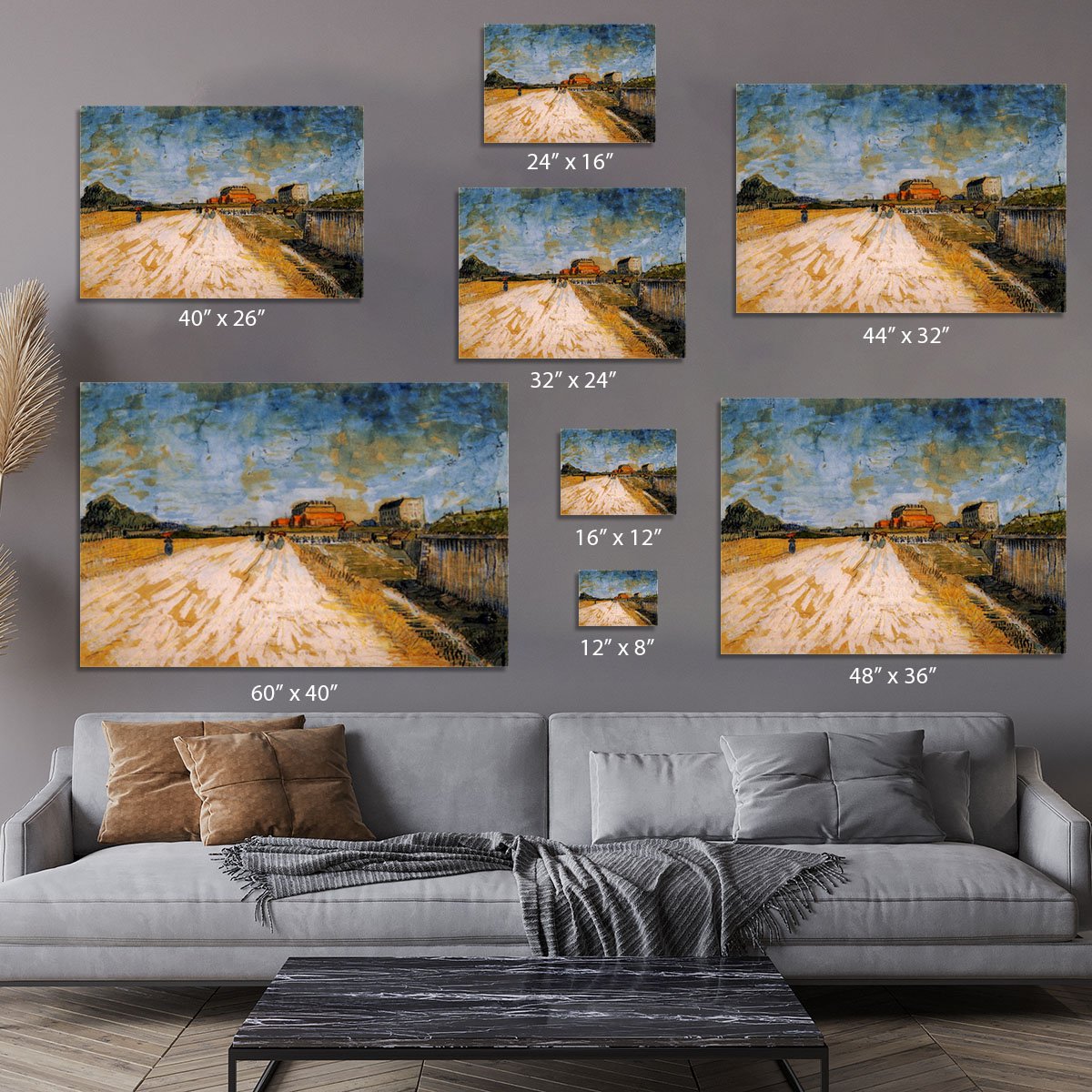 Road Running Beside the Paris Ramparts by Van Gogh Canvas Print or Poster