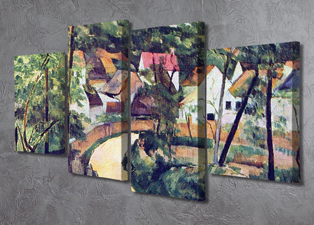 Road bend by Cezanne 4 Split Panel Canvas - Canvas Art Rocks - 2