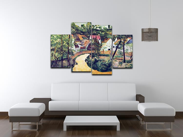 Road bend by Cezanne 4 Split Panel Canvas - Canvas Art Rocks - 3