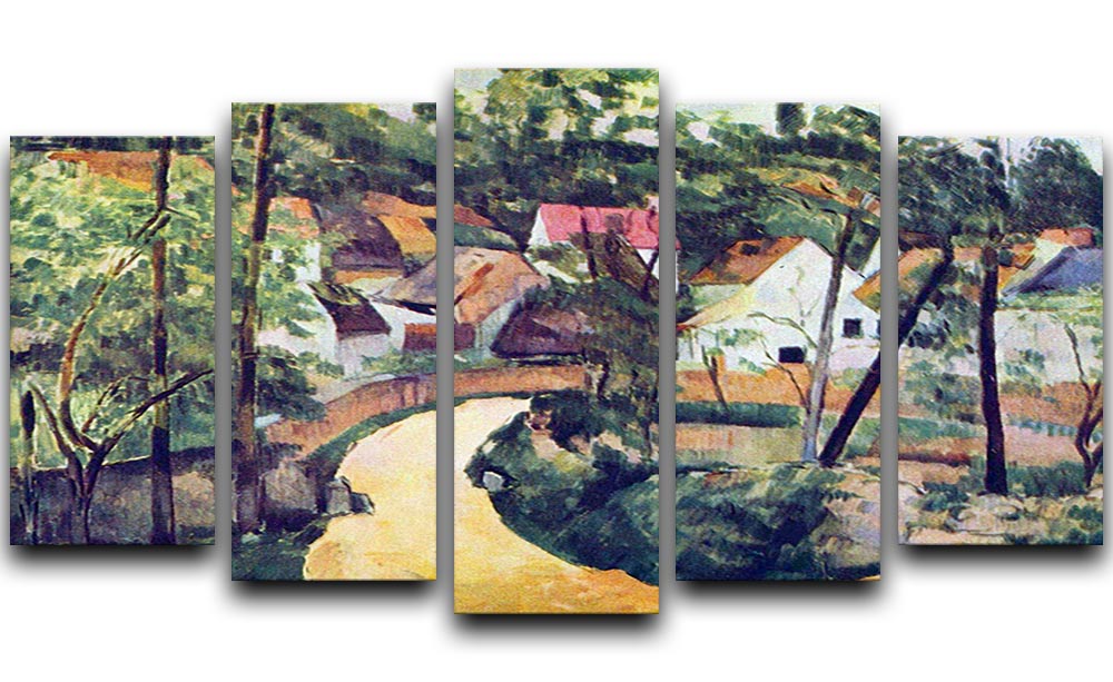 Road bend by Cezanne 5 Split Panel Canvas - Canvas Art Rocks - 1