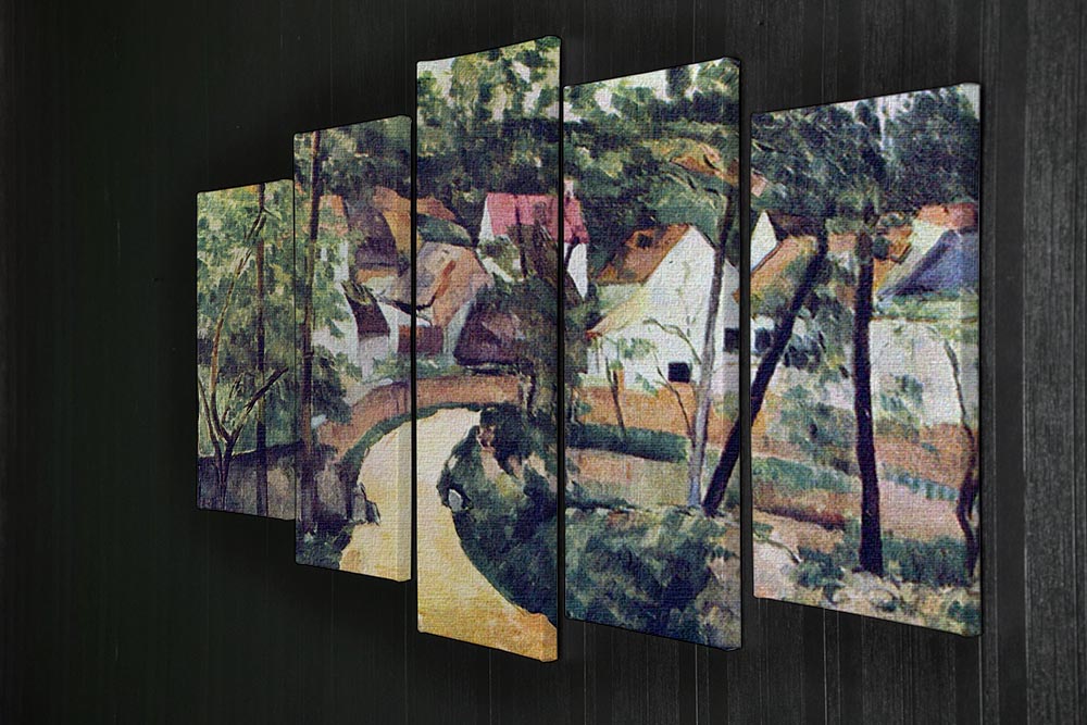 Road bend by Cezanne 5 Split Panel Canvas - Canvas Art Rocks - 2
