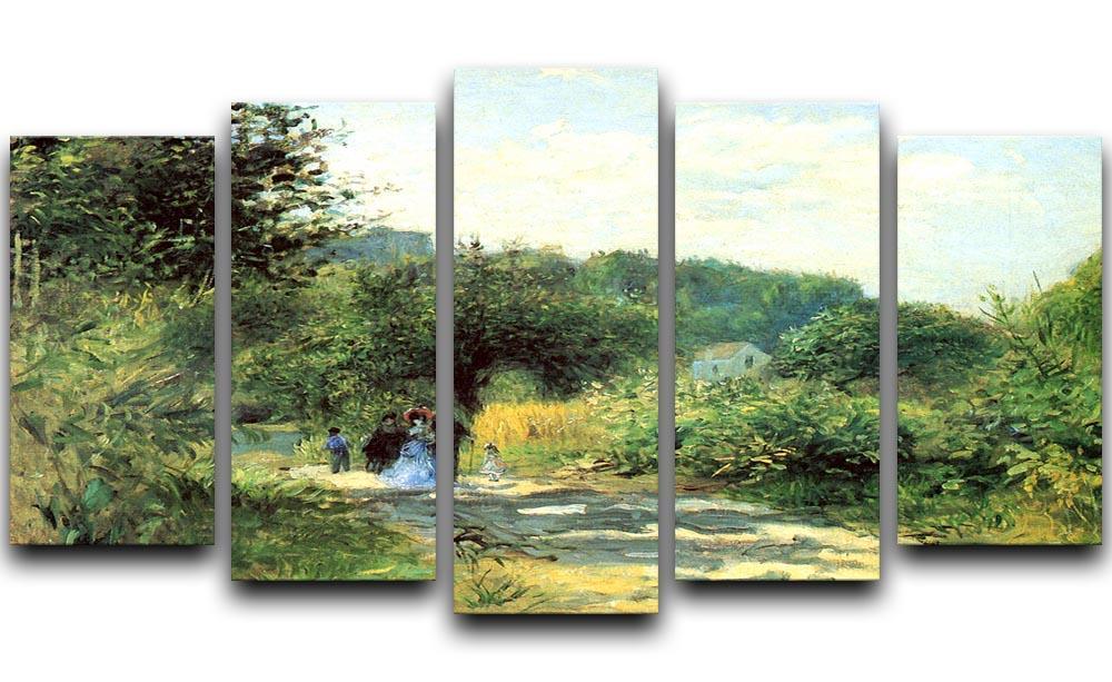 Road to Louveciennes by Renoir 5 Split Panel Canvas  - Canvas Art Rocks - 1