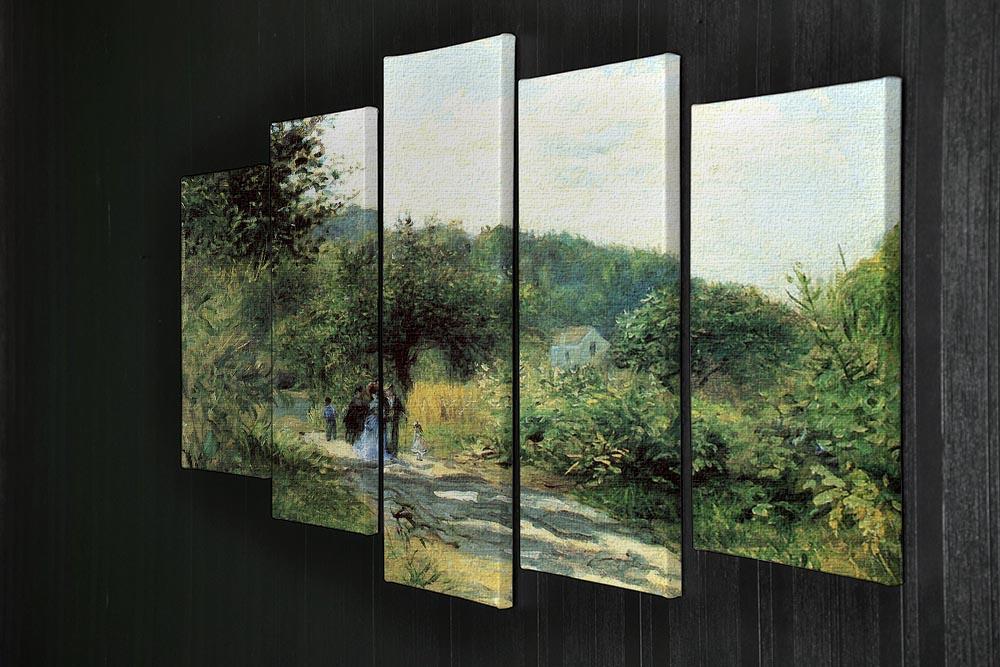Road to Louveciennes by Renoir 5 Split Panel Canvas - Canvas Art Rocks - 2