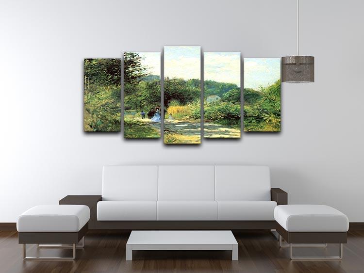 Road to Louveciennes by Renoir 5 Split Panel Canvas - Canvas Art Rocks - 3