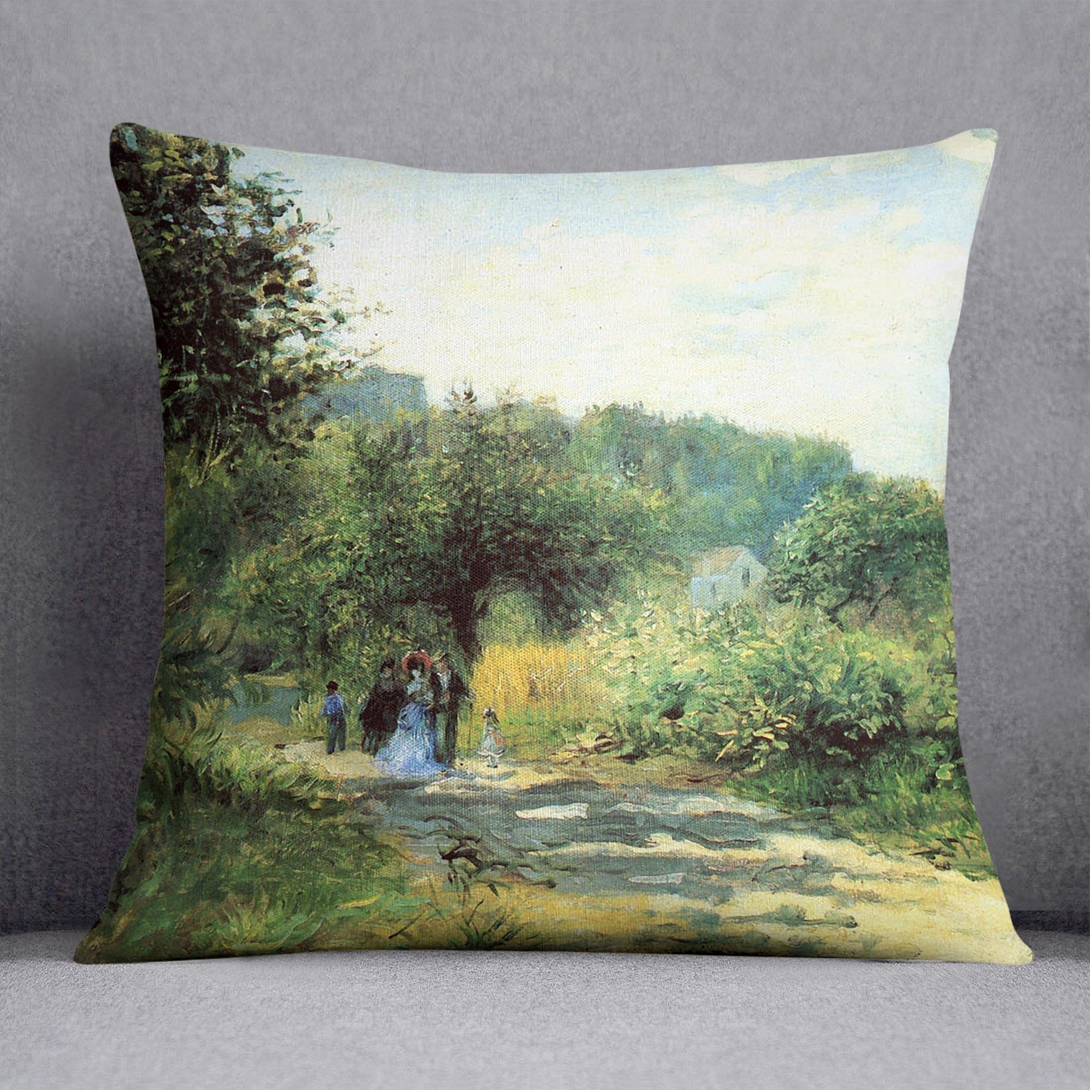 Road to Louveciennes by Renoir Throw Pillow