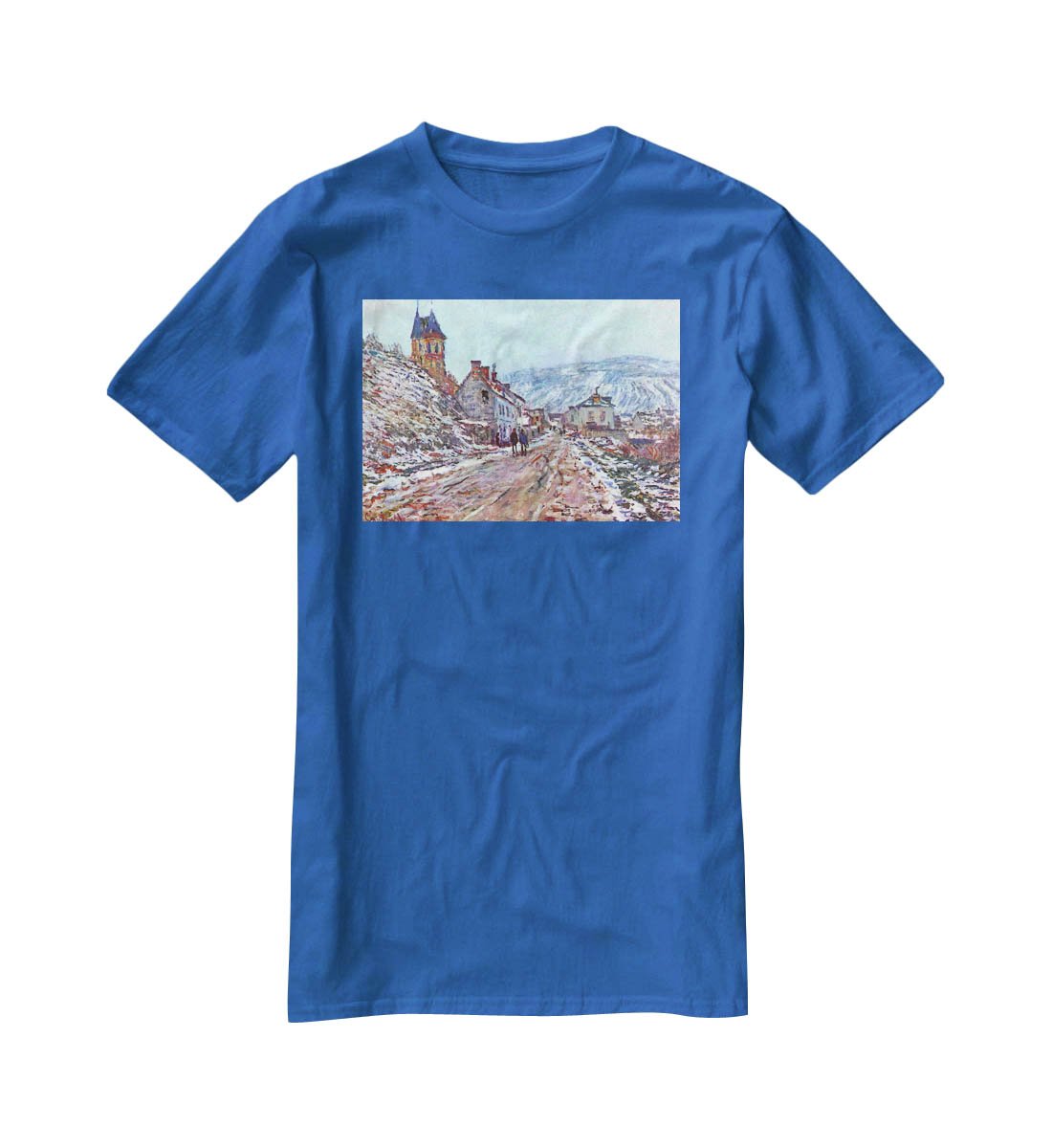 Road to Vetheuil in winter by Monet T-Shirt - Canvas Art Rocks - 2