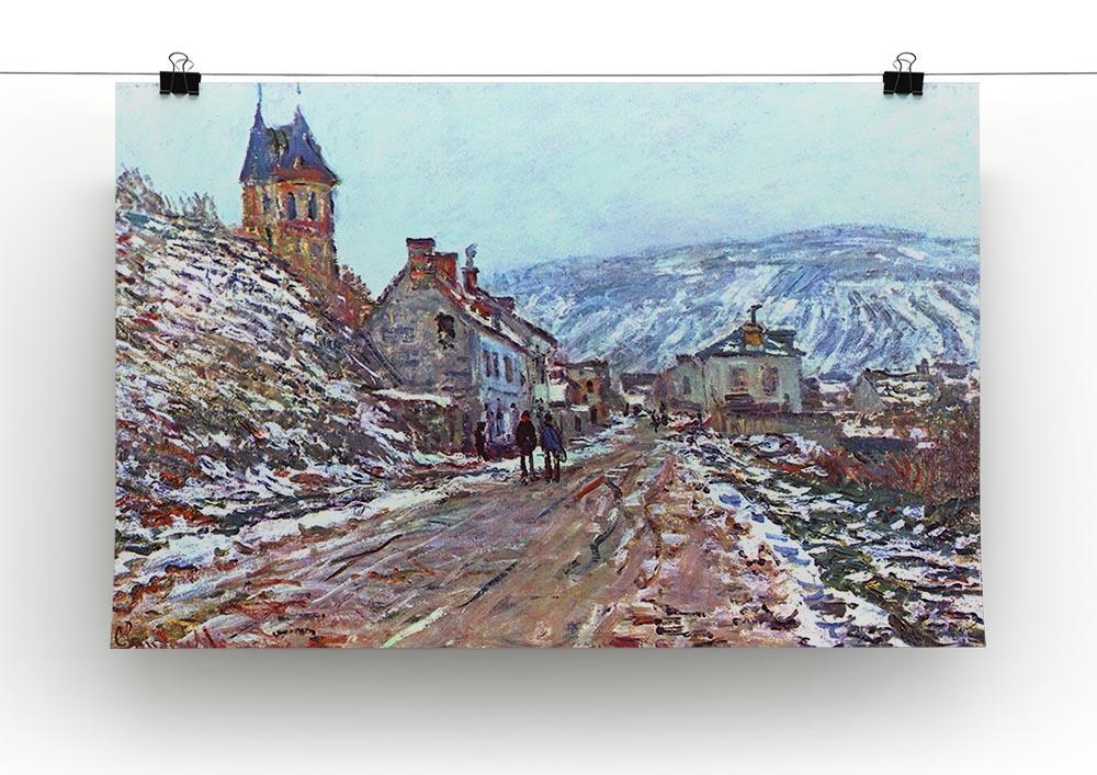 Road to Vetheuil in winter by Monet Canvas Print & Poster - Canvas Art Rocks - 2