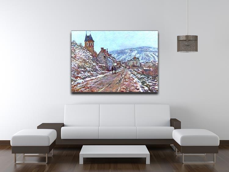 Road to Vetheuil in winter by Monet Canvas Print & Poster - Canvas Art Rocks - 4