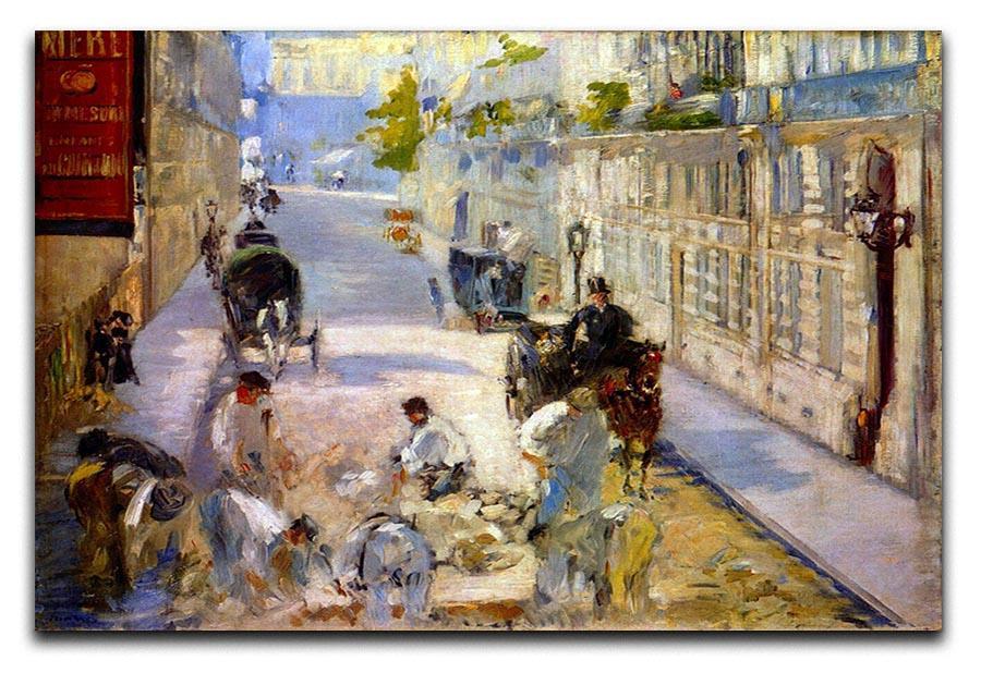 Road workers rue de Berne by Manet Canvas Print or Poster  - Canvas Art Rocks - 1