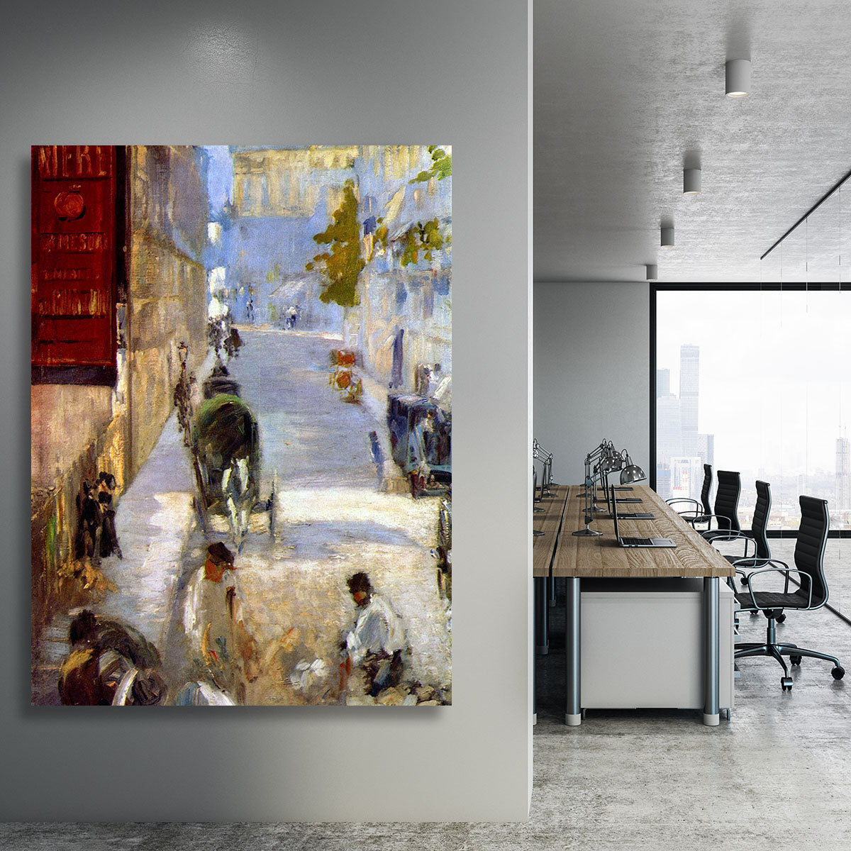 Road workers rue de Berne detail by Manet Canvas Print or Poster - Canvas Art Rocks - 3