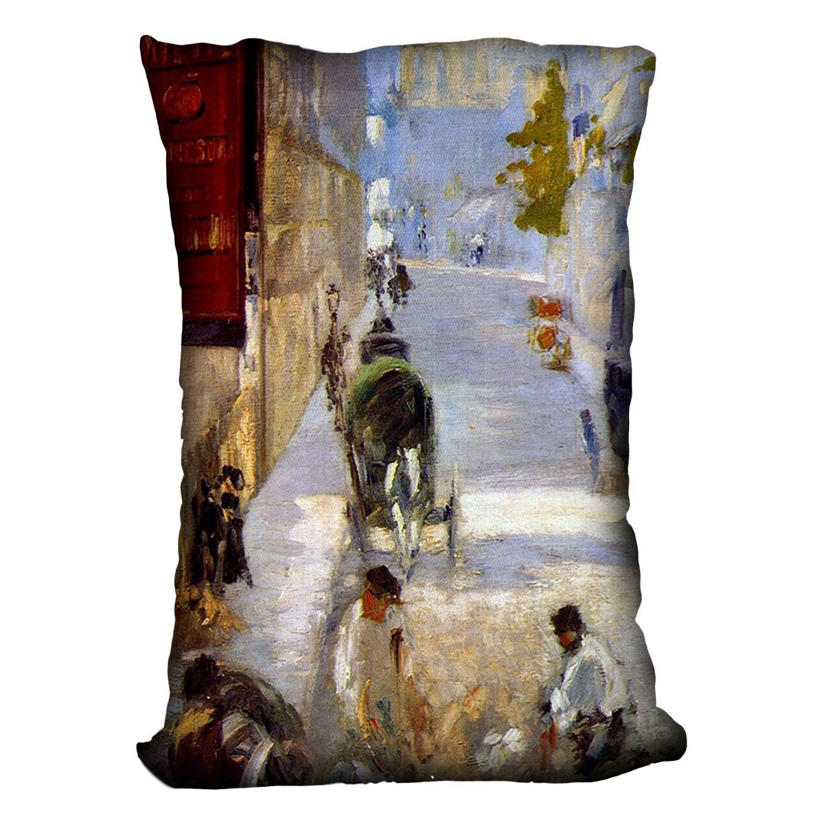Road workers rue de Berne detail by Manet Throw Pillow