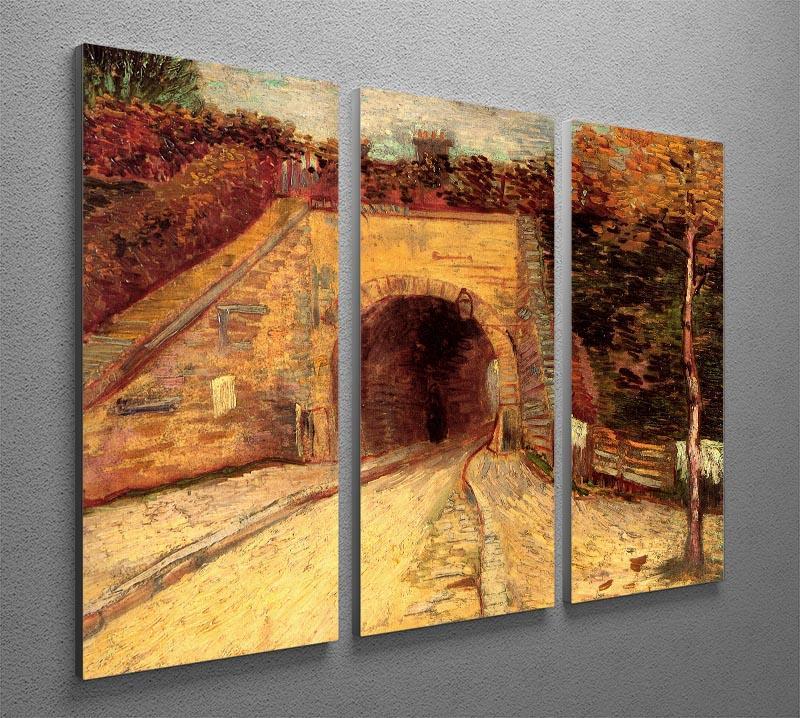 Roadway with Underpass The Viaduct by Van Gogh 3 Split Panel Canvas Print - Canvas Art Rocks - 4