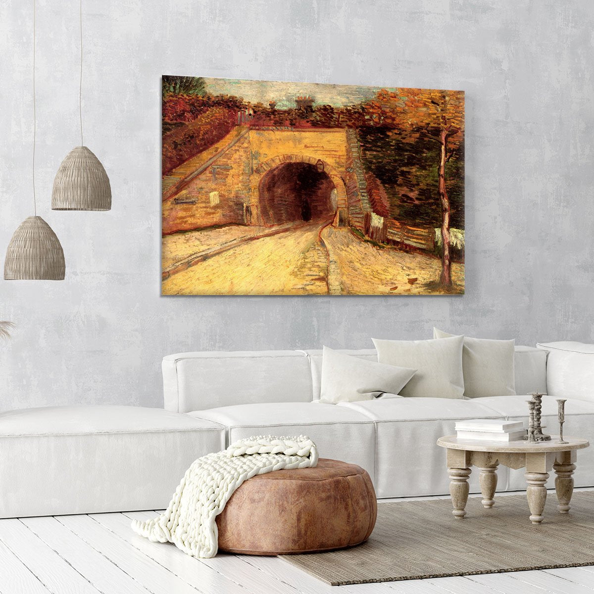 Roadway with Underpass The Viaduct by Van Gogh Canvas Print or Poster