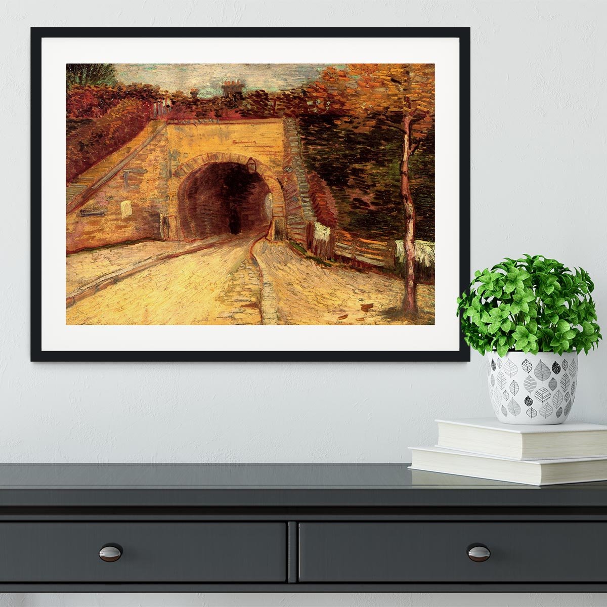 Roadway with Underpass The Viaduct by Van Gogh Framed Print - Canvas Art Rocks - 1