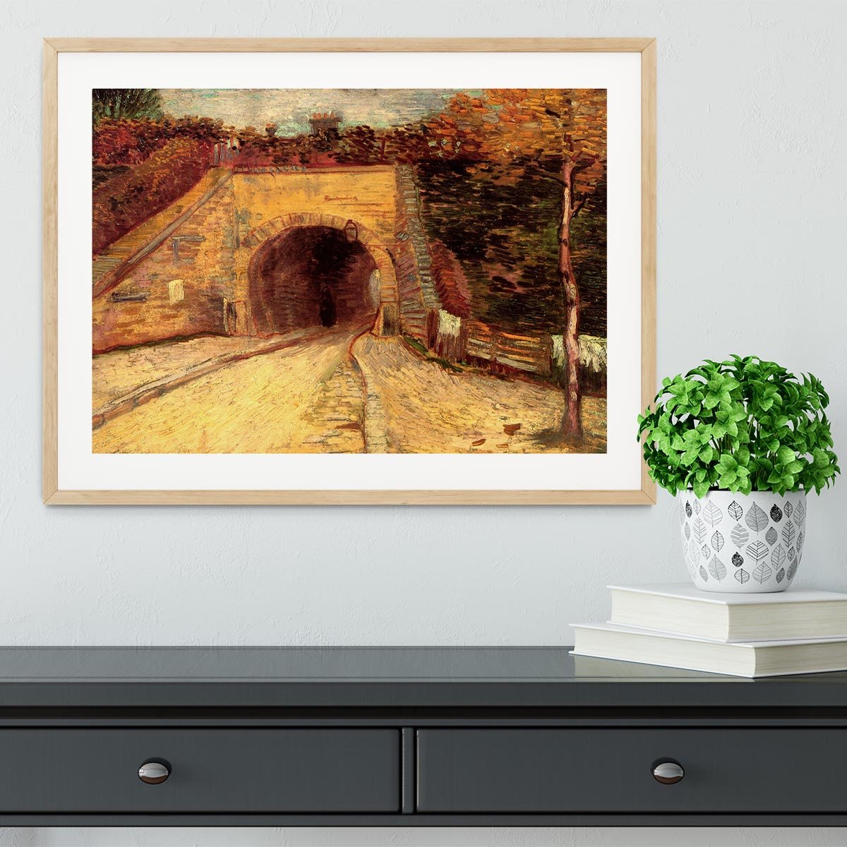 Roadway with Underpass The Viaduct by Van Gogh Framed Print - Canvas Art Rocks - 3