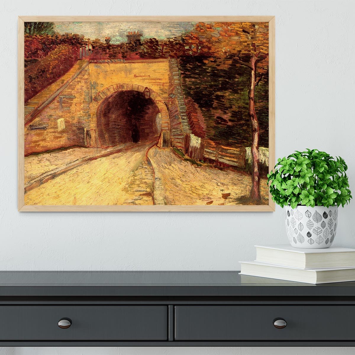 Roadway with Underpass The Viaduct by Van Gogh Framed Print - Canvas Art Rocks - 4