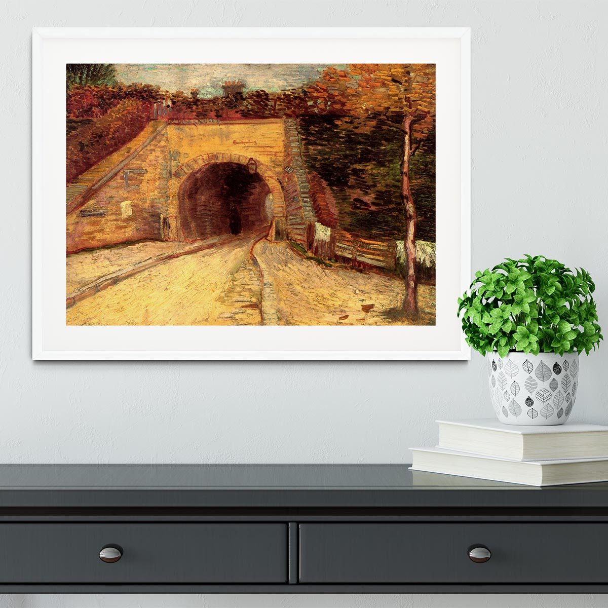Roadway with Underpass The Viaduct by Van Gogh Framed Print - Canvas Art Rocks - 5