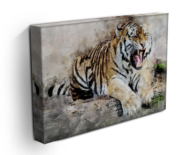 Roaring Tiger Canvas Print or Poster - Canvas Art Rocks - 3