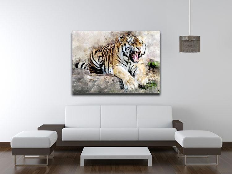 Roaring Tiger Canvas Print or Poster - Canvas Art Rocks - 4
