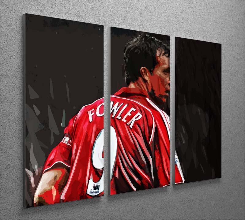Robbie Fowler Liverpool 3 Split Panel Canvas Print - Canvas Art Rocks - 2