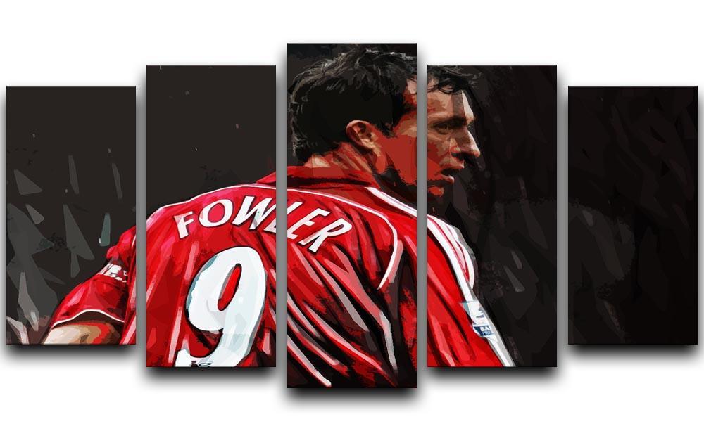 Robbie Fowler Liverpool 5 Split Panel Canvas  - Canvas Art Rocks - 1