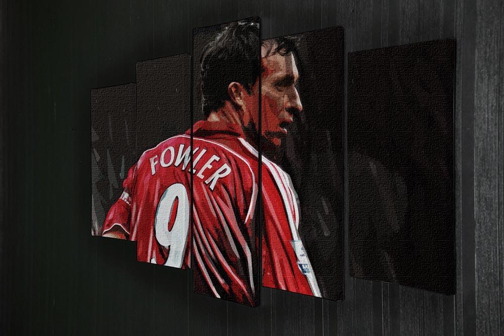 Robbie Fowler Liverpool 5 Split Panel Canvas - Canvas Art Rocks - 2