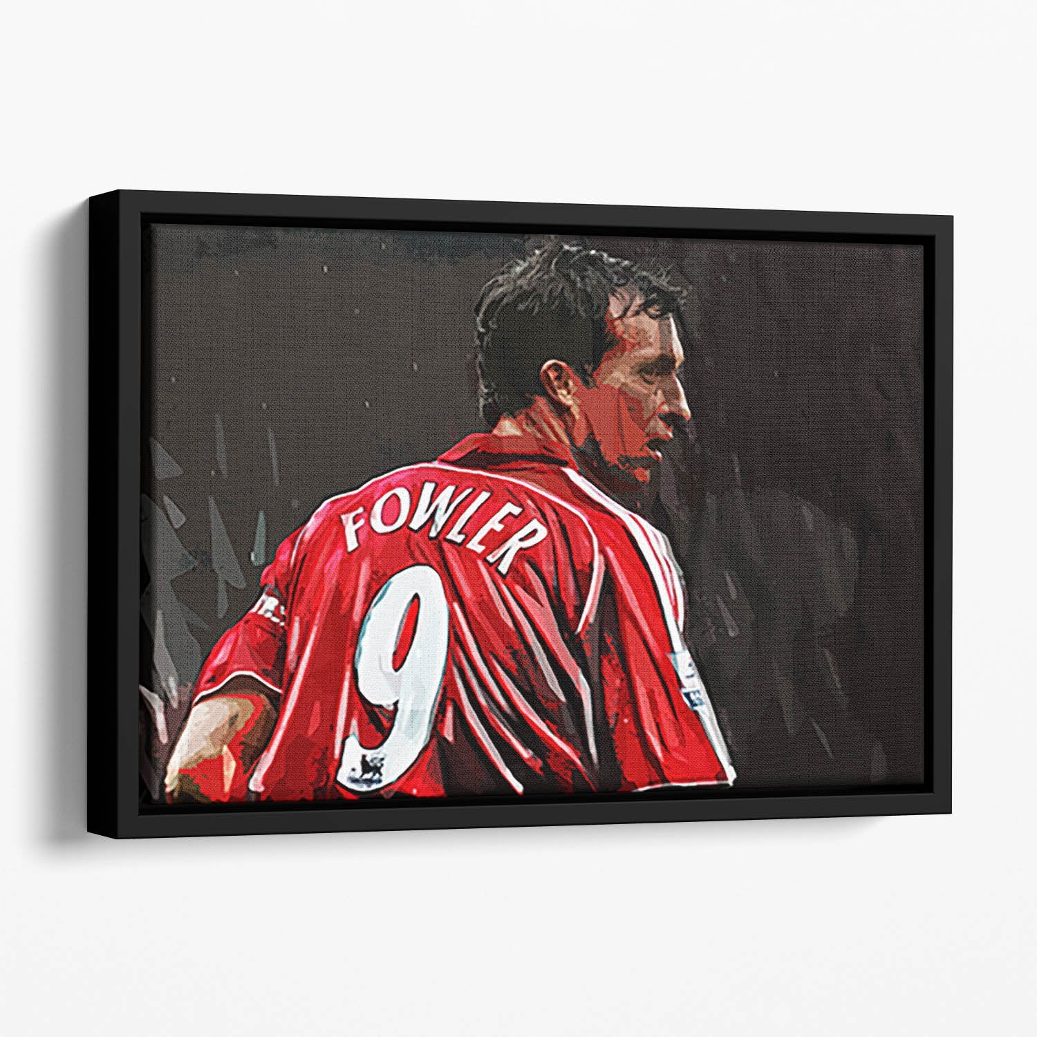 Robbie Fowler Liverpool Floating Framed Canvas