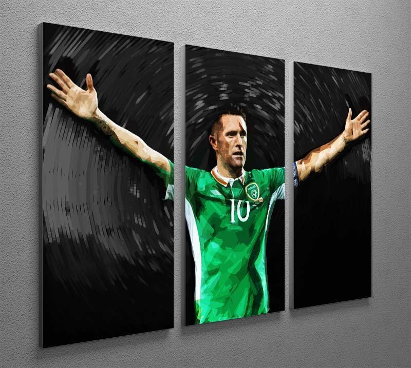 Robbie Keane Ireland 3 Split Panel Canvas Print - Canvas Art Rocks - 2