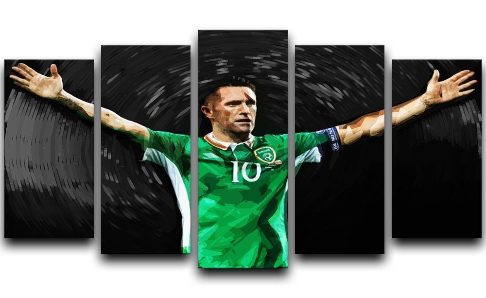 Robbie Keane Ireland 5 Split Panel Canvas  - Canvas Art Rocks - 1