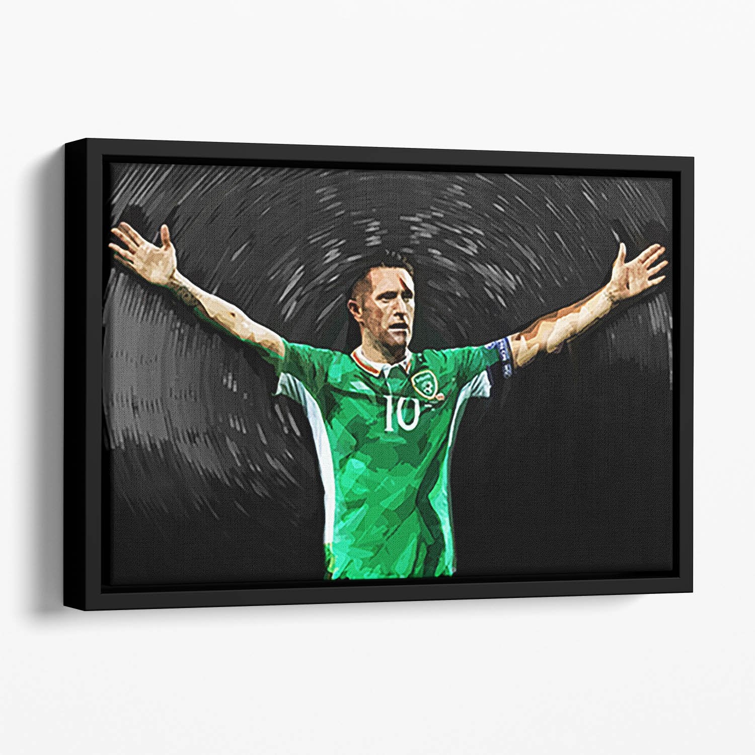 Robbie Keane Ireland Floating Framed Canvas