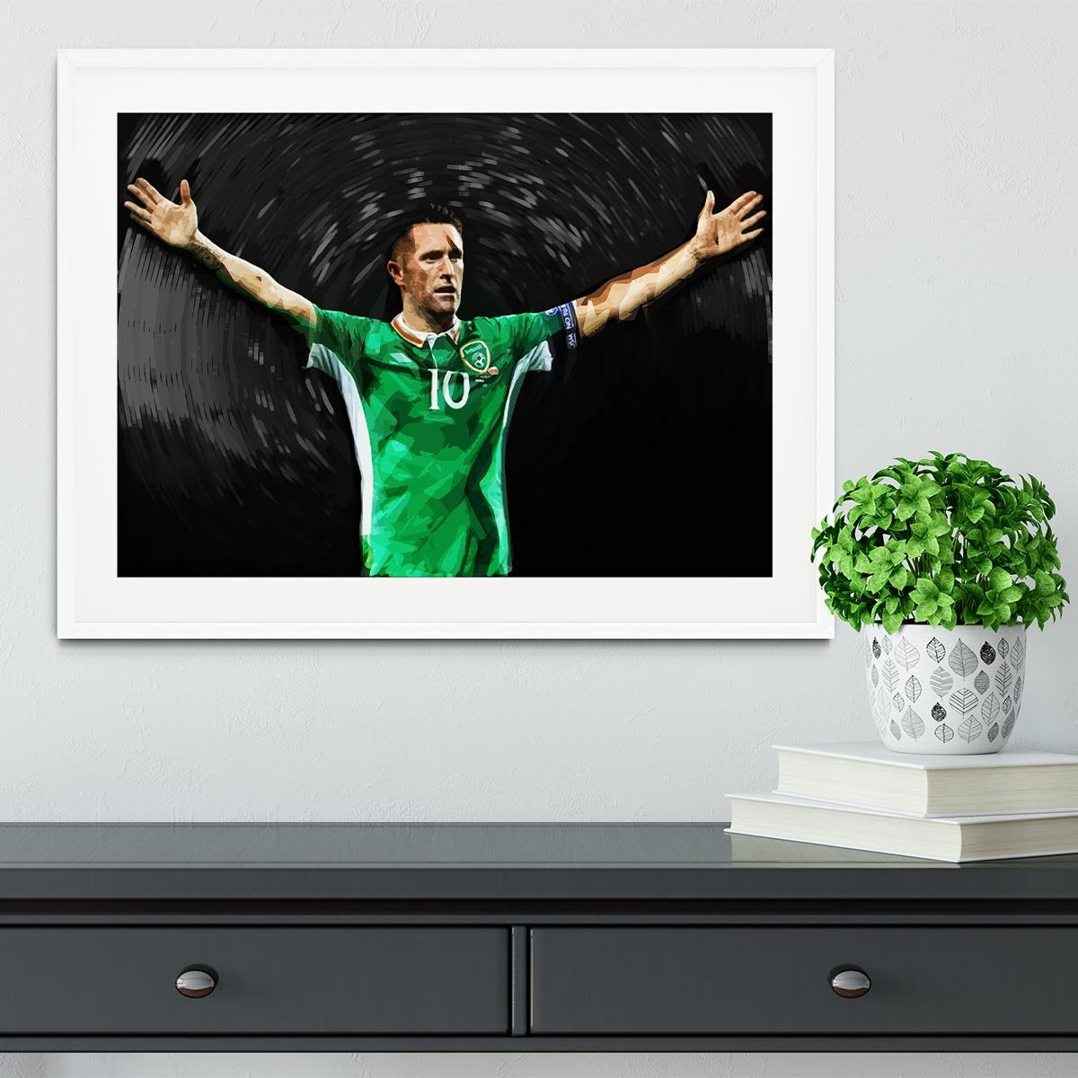 Robbie Keane Ireland Framed Print - Canvas Art Rocks - 5