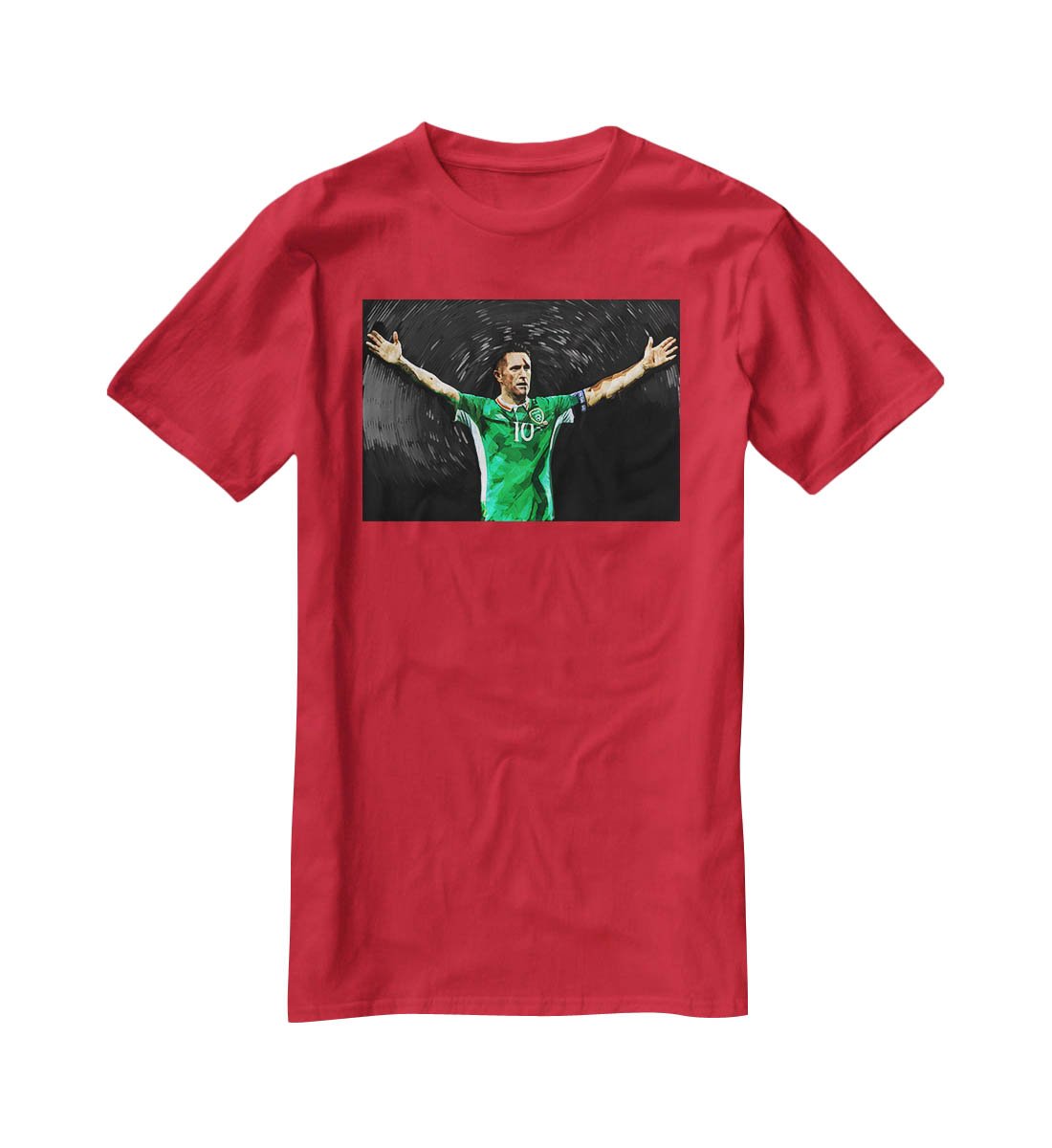 Robbie Keane Ireland T-Shirt - Canvas Art Rocks - 4