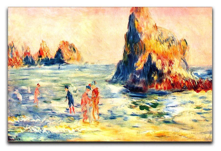 Rock cliffs in Guernsey by Renoir Canvas Print or Poster  - Canvas Art Rocks - 1