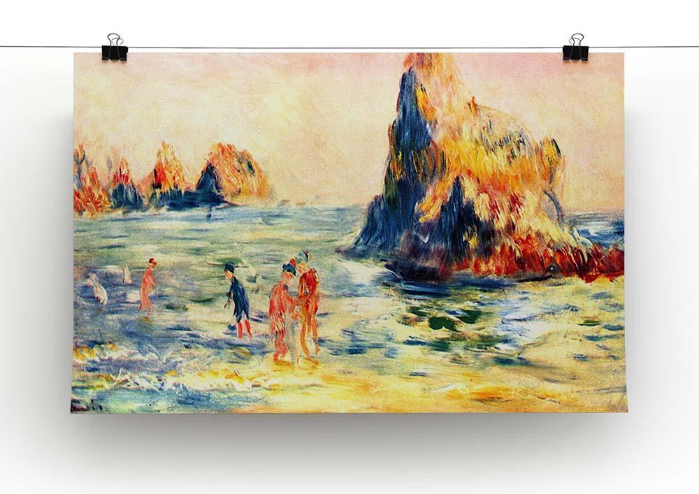 Rock cliffs in Guernsey by Renoir Canvas Print or Poster - Canvas Art Rocks - 2