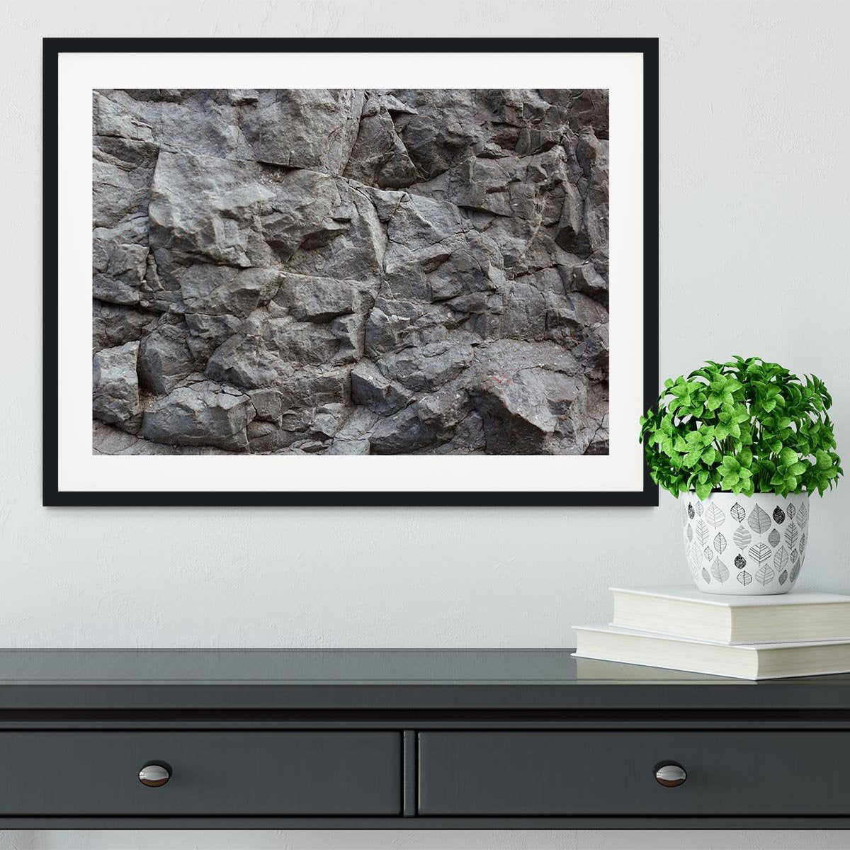 Rock texture background Framed Print - Canvas Art Rocks - 1