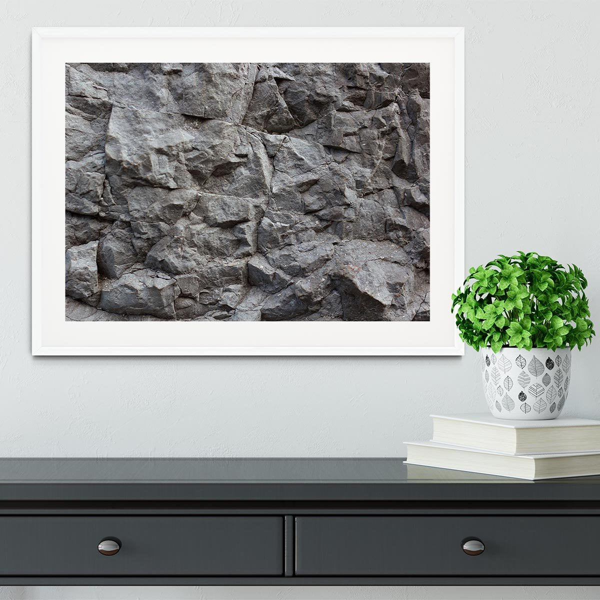 Rock texture background Framed Print - Canvas Art Rocks - 5
