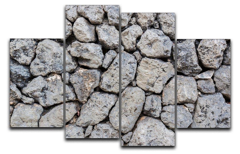 Rock wall texture 4 Split Panel Canvas - Canvas Art Rocks - 1