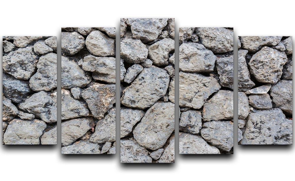 Rock wall texture 5 Split Panel Canvas - Canvas Art Rocks - 1