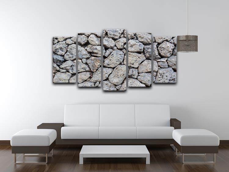 Rock wall texture 5 Split Panel Canvas - Canvas Art Rocks - 3