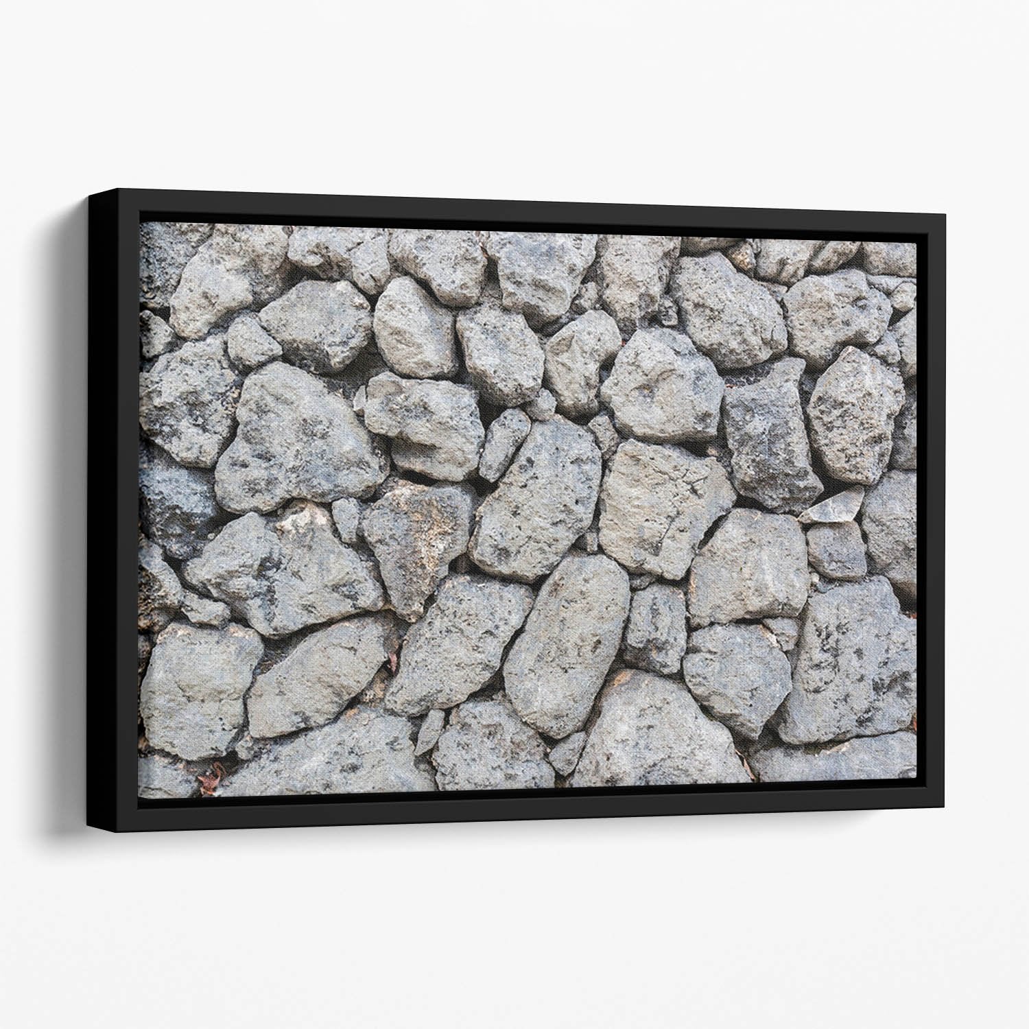 Rock wall texture Floating Framed Canvas
