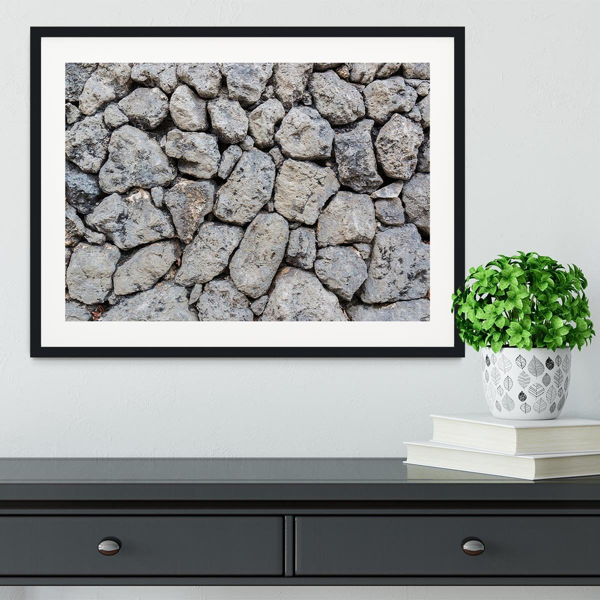 Rock wall texture Framed Print - Canvas Art Rocks - 1