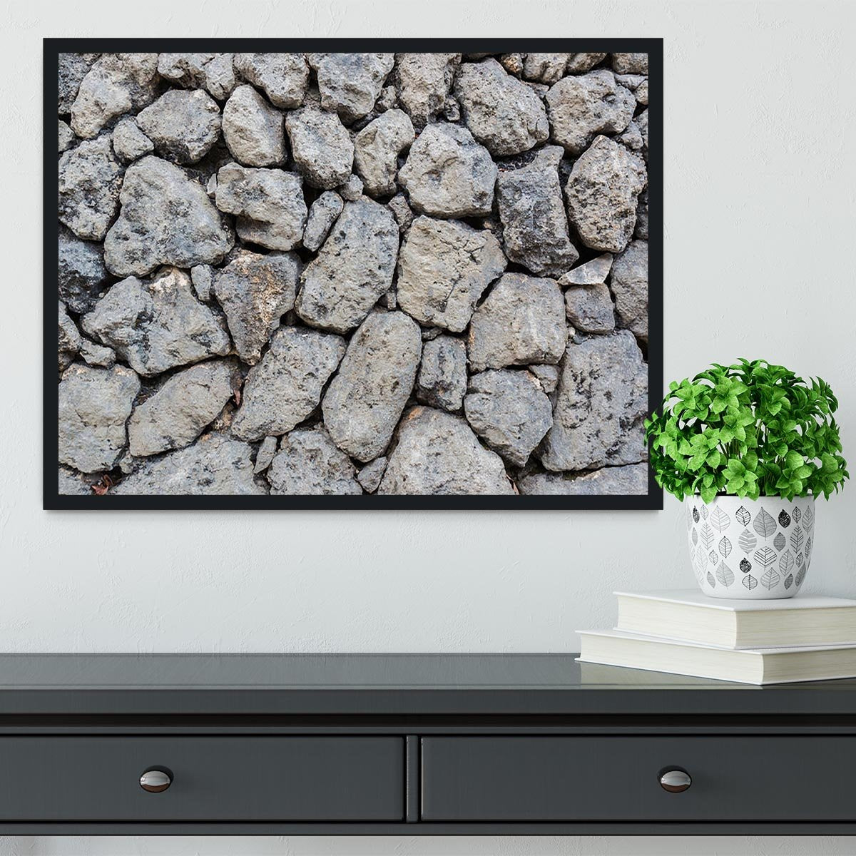 Rock wall texture Framed Print - Canvas Art Rocks - 2